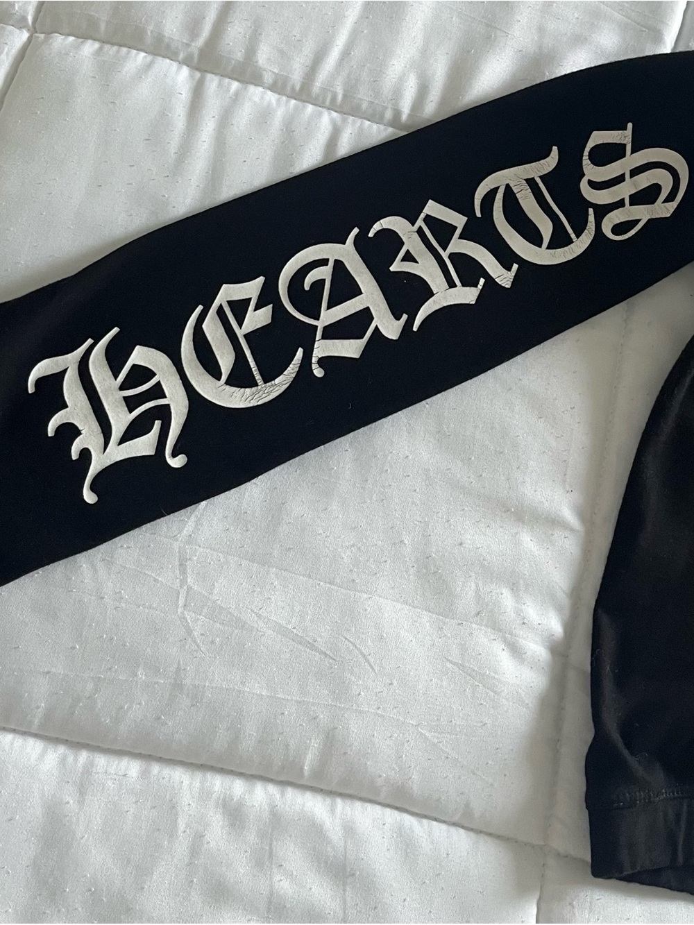 Chrome Hearts Black Leggings with Silver Gothic Logo Print - Picture 8 of 10